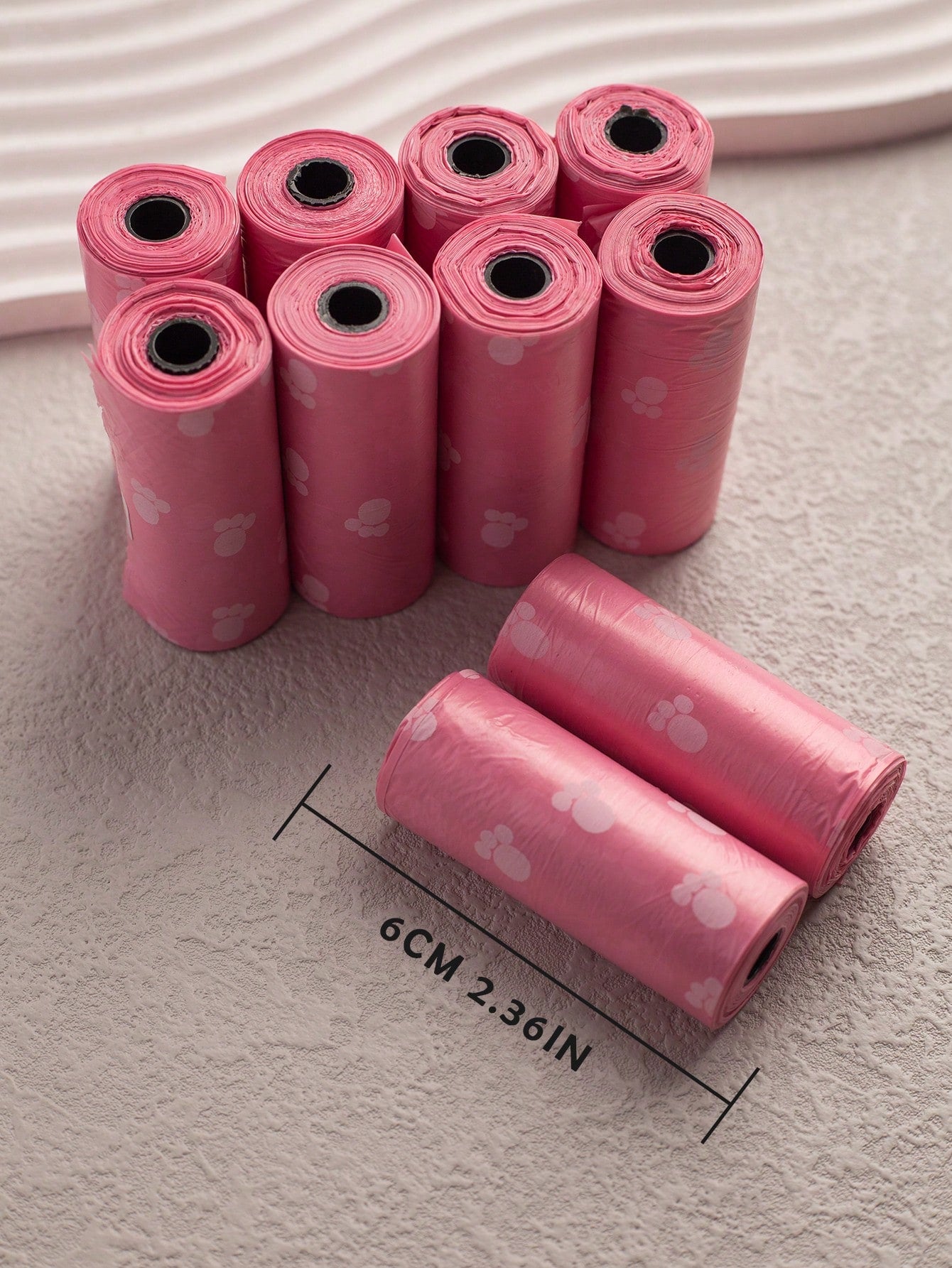 10pcs/12pcs Pink Series Pet Waste Bags, Printed Dog Poop Bag, Pooper Scooper Bag, Outdoor Walking Cleanup Bags