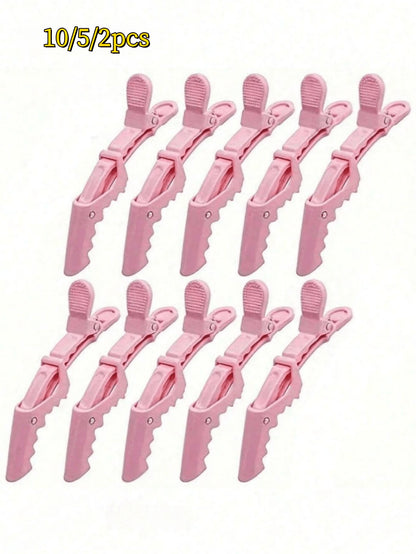 10pcs/5pcs/2pcs Multi-Functional Hair Clips, Hair Styling Clips, Suitable For Hairstylists, Women's Plastic Non-Slip Hair Clips, Professional Salon Alligator Clips Long Mouth Clips, Ideal Choice For B
