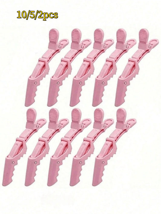 10pcs/5pcs/2pcs Multi-Functional Hair Clips, Hair Styling Clips, Suitable For Hairstylists, Women's Plastic Non-Slip Hair Clips, Professional Salon Alligator Clips Long Mouth Clips, Ideal Choice For B