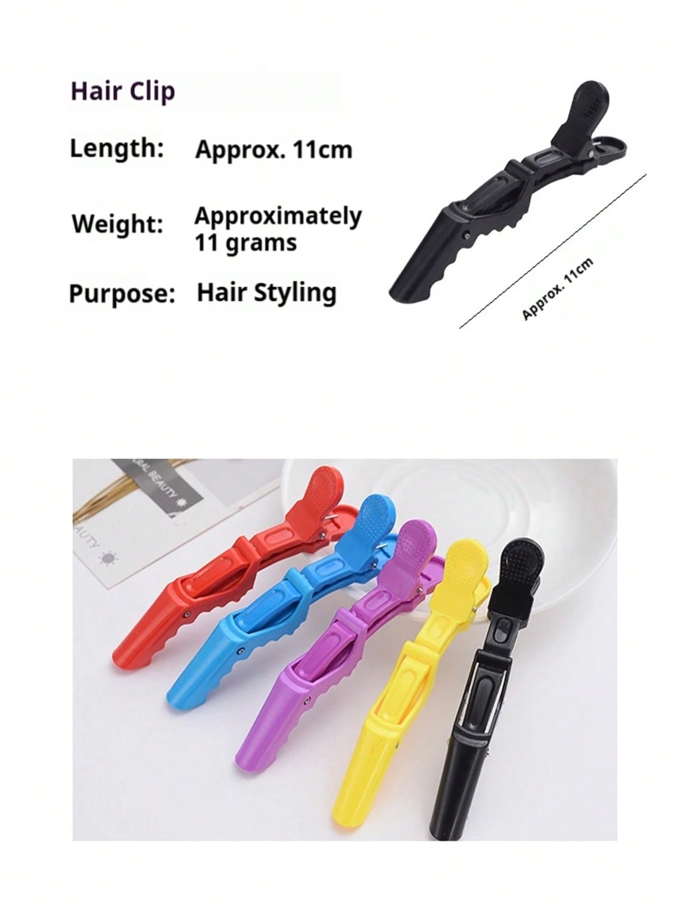 10pcs/5pcs/2pcs Multi-Functional Hair Clips, Hair Styling Clips, Suitable For Hairstylists, Women's Plastic Non-Slip Hair Clips, Professional Salon Alligator Clips Long Mouth Clips, Ideal Choice For B