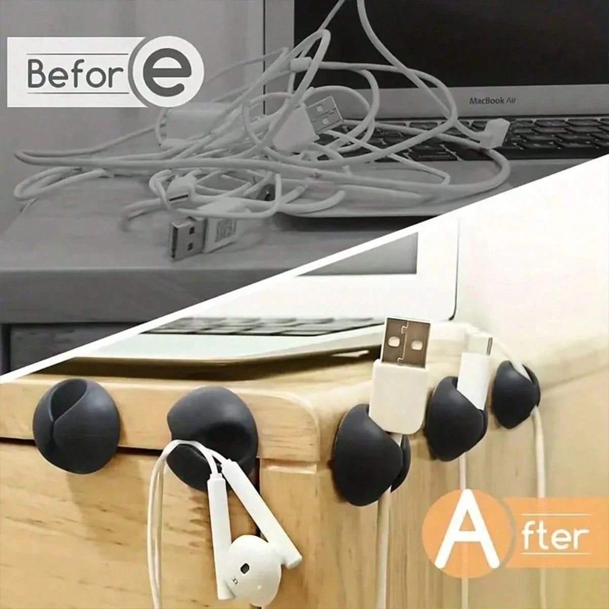 10pcs/5pcs Car Charger Cable Organizer Clips- Simplify Charging And Audio- Multi-Function Clips For Tidy Phone Charging And Maintaining A Clean Driving Environment