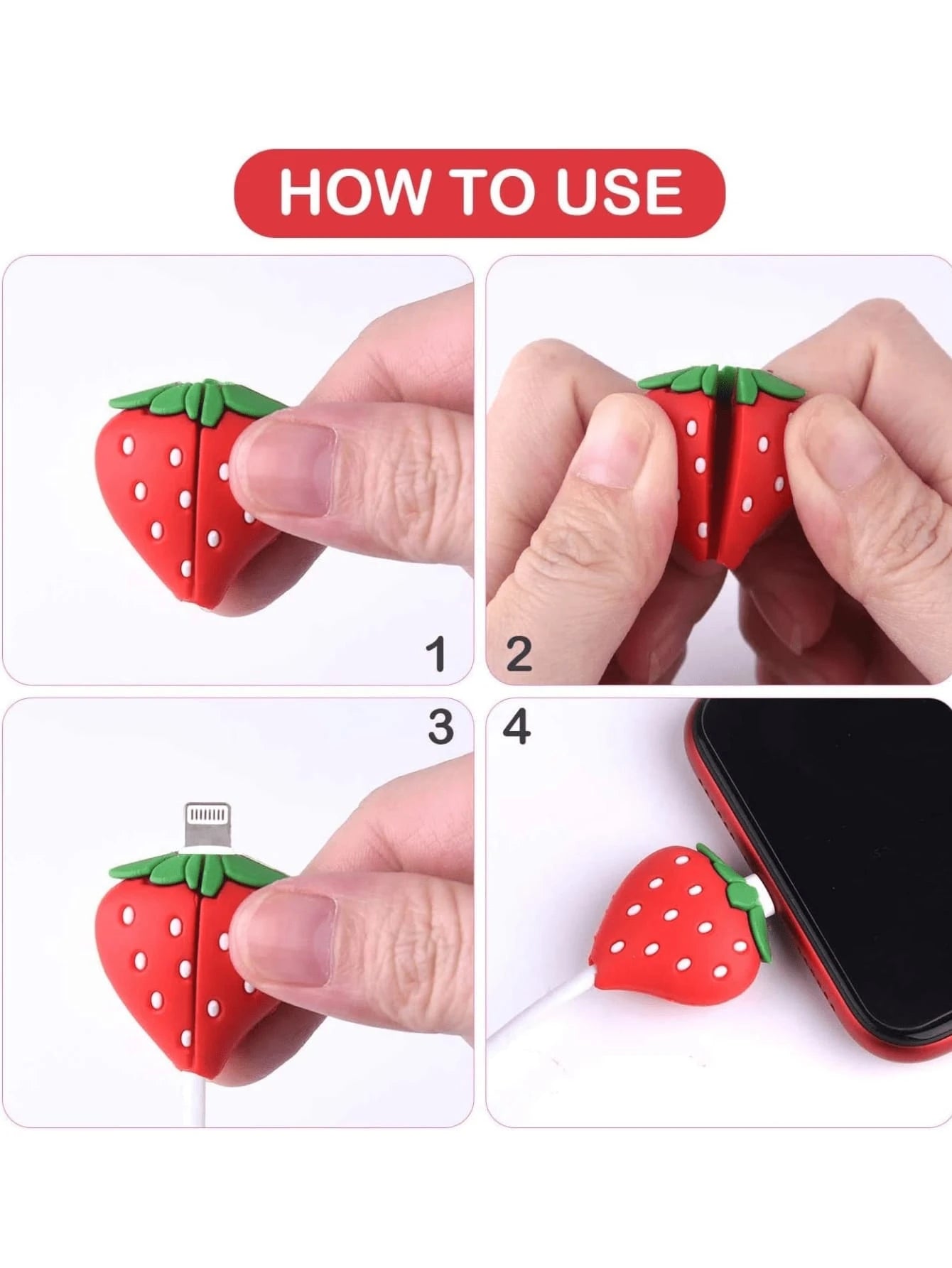 10pcs Cartoon Cable Protector, Cute Data Line Anti-Break Decoration, Compatible With Apple 12/13/14/15 Cable Protection Cover, Including Avocado/Butterfly Pig/Astronaut/Heart/Flower Styles- Best Gift