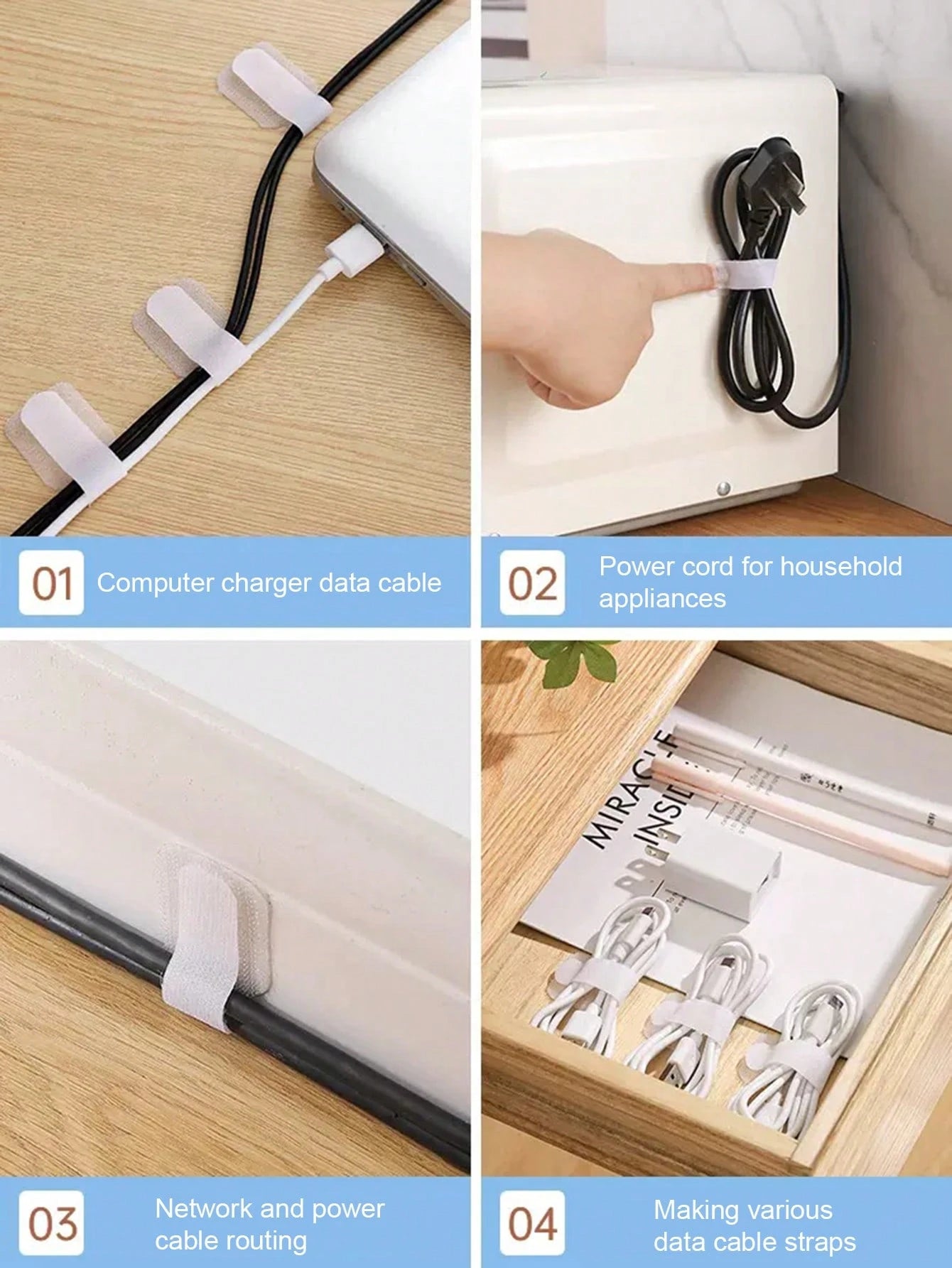 10pcs Data Cable Clip