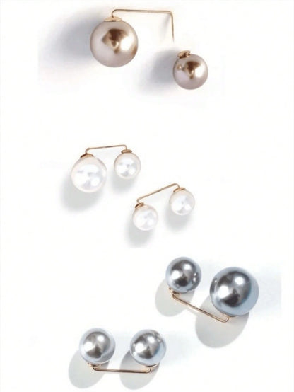 10pcs Faux Pearl Waist Buckles, Jeans Waist Adjustment Clips, Shirt Collar Clips, Anti-Exposure Buckles, Pearl Brooches, Minimalist Lapel Pins And Shoulder Straps, Skirt Waist Adjustment Clips, Cuff A