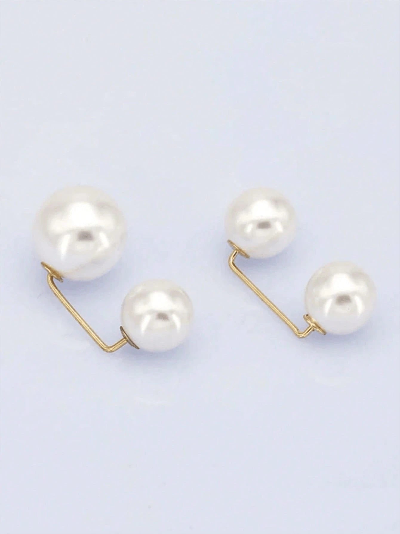 10pcs Faux Pearl Waist Buckles, Jeans Waist Adjustment Clips, Shirt Collar Clips, Anti-Exposure Buckles, Pearl Brooches, Minimalist Lapel Pins And Shoulder Straps, Skirt Waist Adjustment Clips, Cuff A