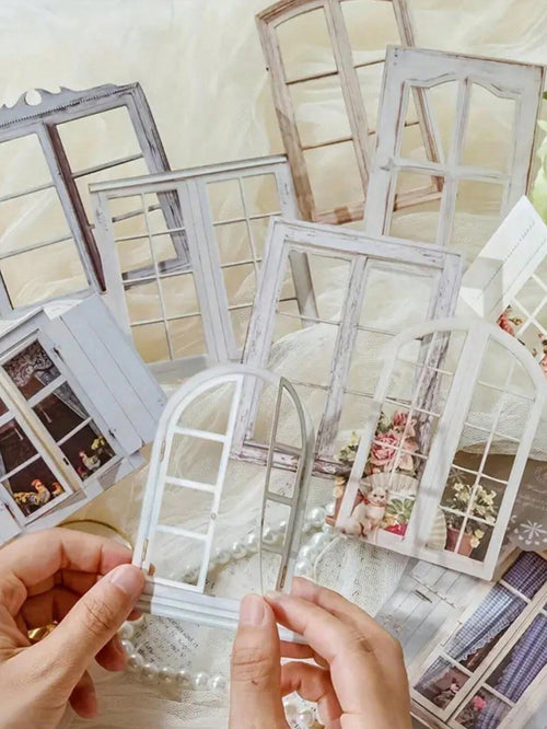 10pcs/Pack Creative Hollow Window Stickers For DIY Arts & Crafts Decor
