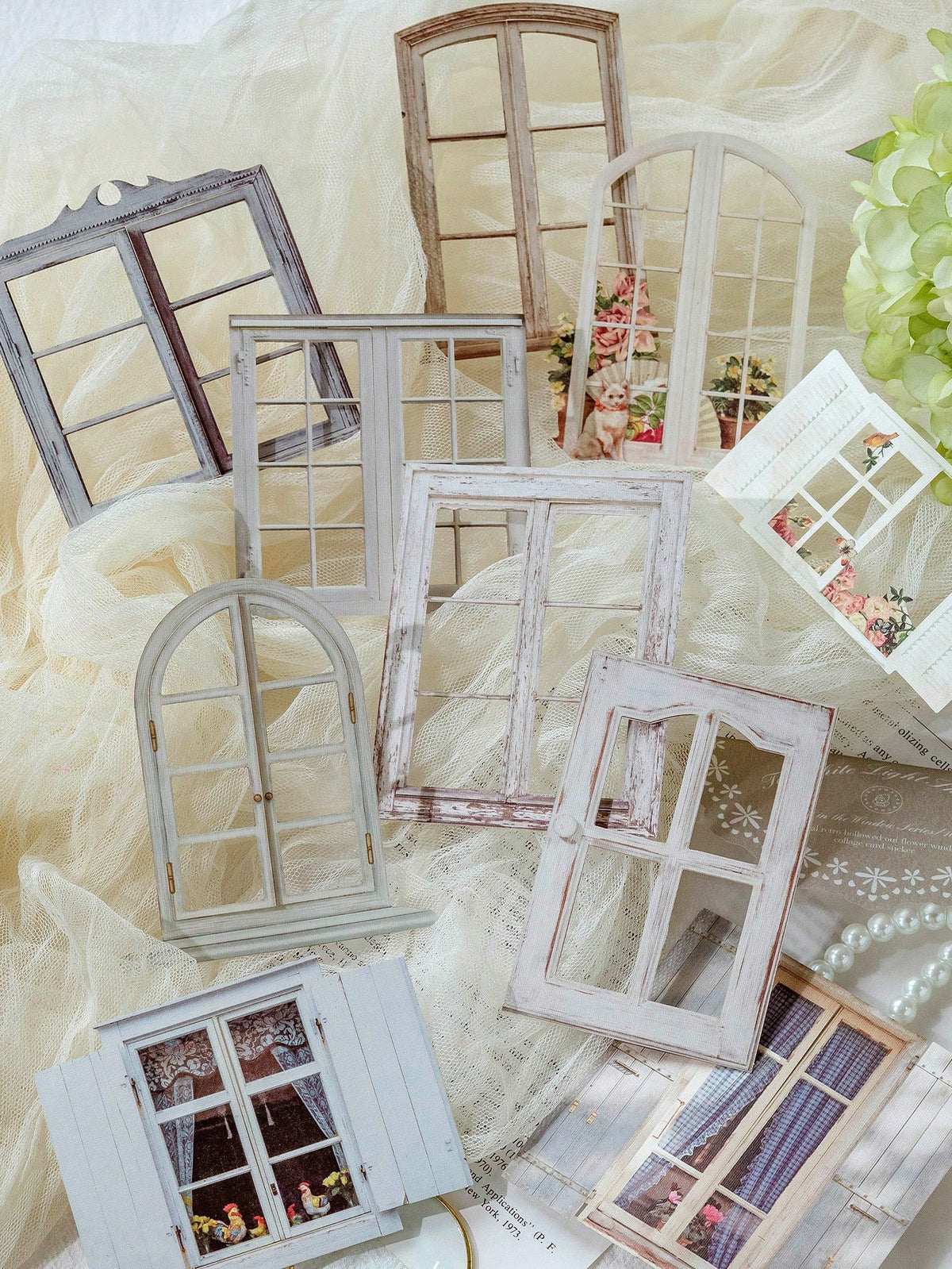 10pcs/Pack Creative Hollow Window Stickers For DIY Arts & Crafts Decor