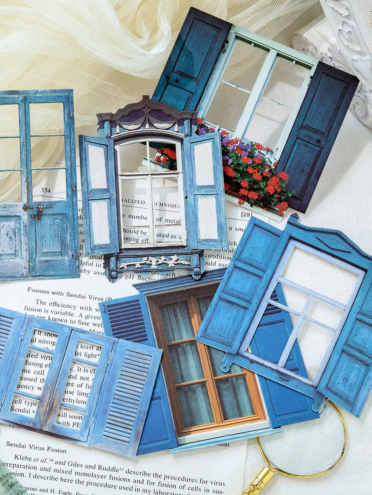 10pcs/Pack Creative Hollow Window Stickers For DIY Arts & Crafts Decor