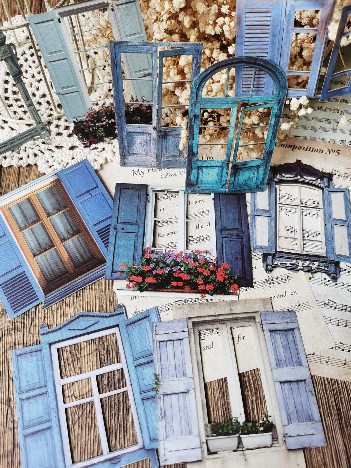 10pcs/Pack Creative Hollow Window Stickers For DIY Arts & Crafts Decor