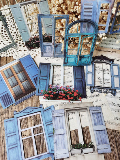 10pcs/Pack Creative Hollow Window Stickers For DIY Arts & Crafts Decor