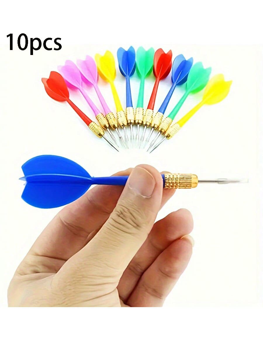 10pcs Random Color Metal Darts, Outdoor Darts Gaming Supplies