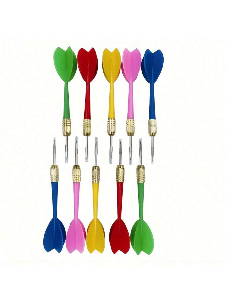 10pcs Random Color Metal Darts, Outdoor Darts Gaming Supplies