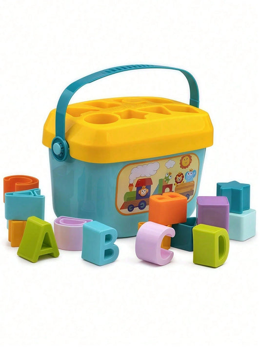 10pcs/Set Assorted Shape Learning Building Blocks Toys, Suitable For Babies Over 18 Months, Including Letter & Shape Blocks, Sorting Games, Montessori Toys, Travel Toys, Bath Toys, Stacking Toys, Sens