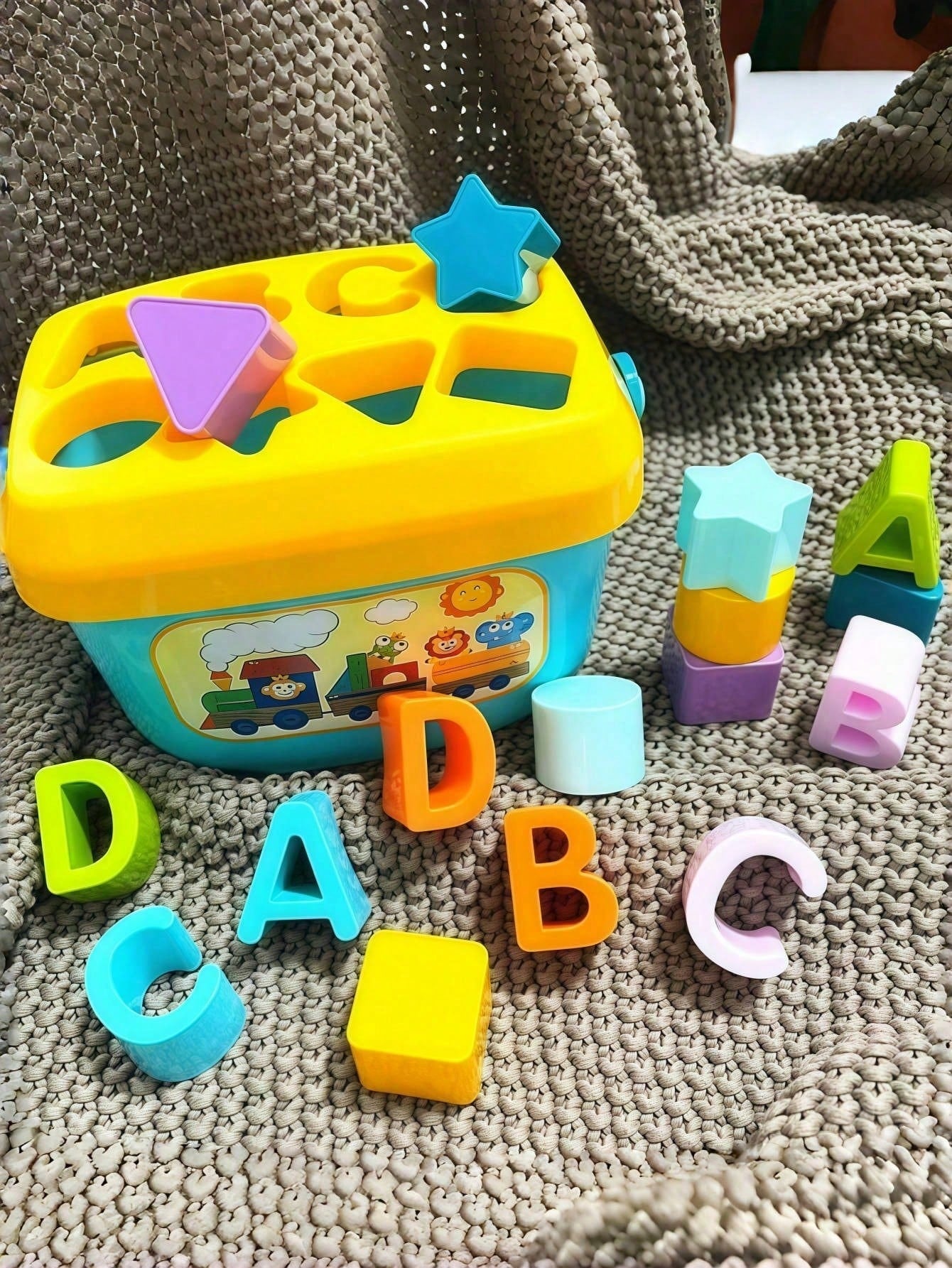 10pcs/Set Assorted Shape Learning Building Blocks Toys, Suitable For Babies Over 18 Months, Including Letter & Shape Blocks, Sorting Games, Montessori Toys, Travel Toys, Bath Toys, Stacking Toys, Sens