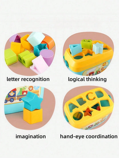 10pcs/Set Assorted Shape Learning Building Blocks Toys, Suitable For Babies Over 18 Months, Including Letter & Shape Blocks, Sorting Games, Montessori Toys, Travel Toys, Bath Toys, Stacking Toys, Sens