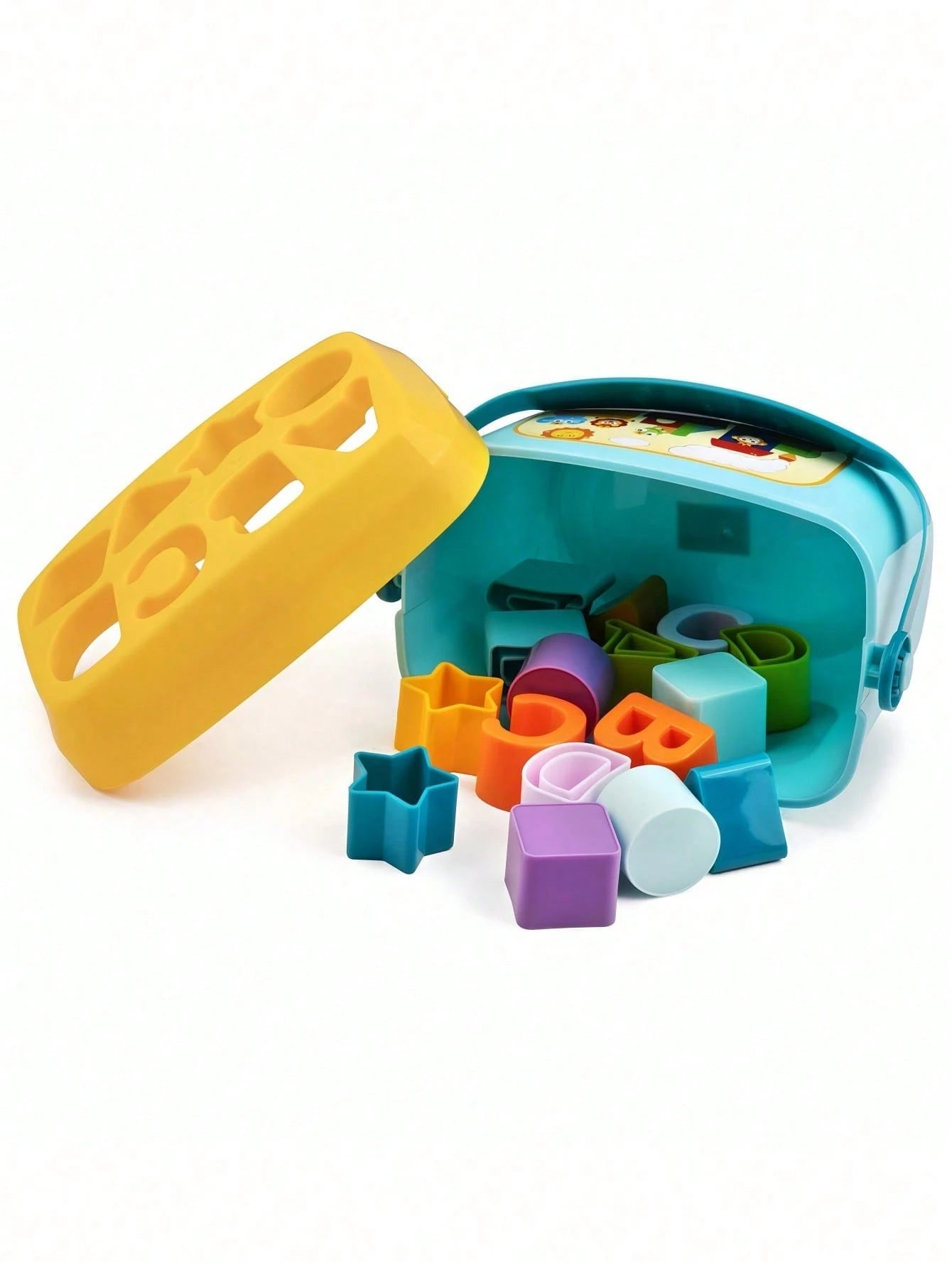 10pcs/Set Assorted Shape Learning Building Blocks Toys, Suitable For Babies Over 18 Months, Including Letter & Shape Blocks, Sorting Games, Montessori Toys, Travel Toys, Bath Toys, Stacking Toys, Sens