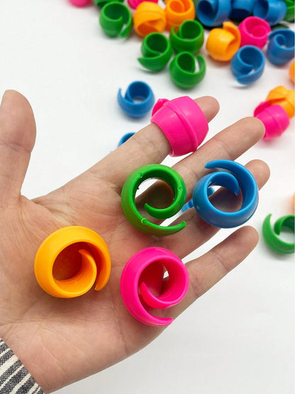 10pcs Silicone Thread Spool Huggers, Reusable Thread End Fixation Spool Caps, Colorful Spool Protectors, Available In Blue, Rose Red, Green, Orange, Suitable For Sewing Machines, Embroidery Machines A