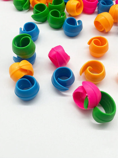 10pcs Silicone Thread Spool Huggers, Reusable Thread End Fixation Spool Caps, Colorful Spool Protectors, Available In Blue, Rose Red, Green, Orange, Suitable For Sewing Machines, Embroidery Machines A
