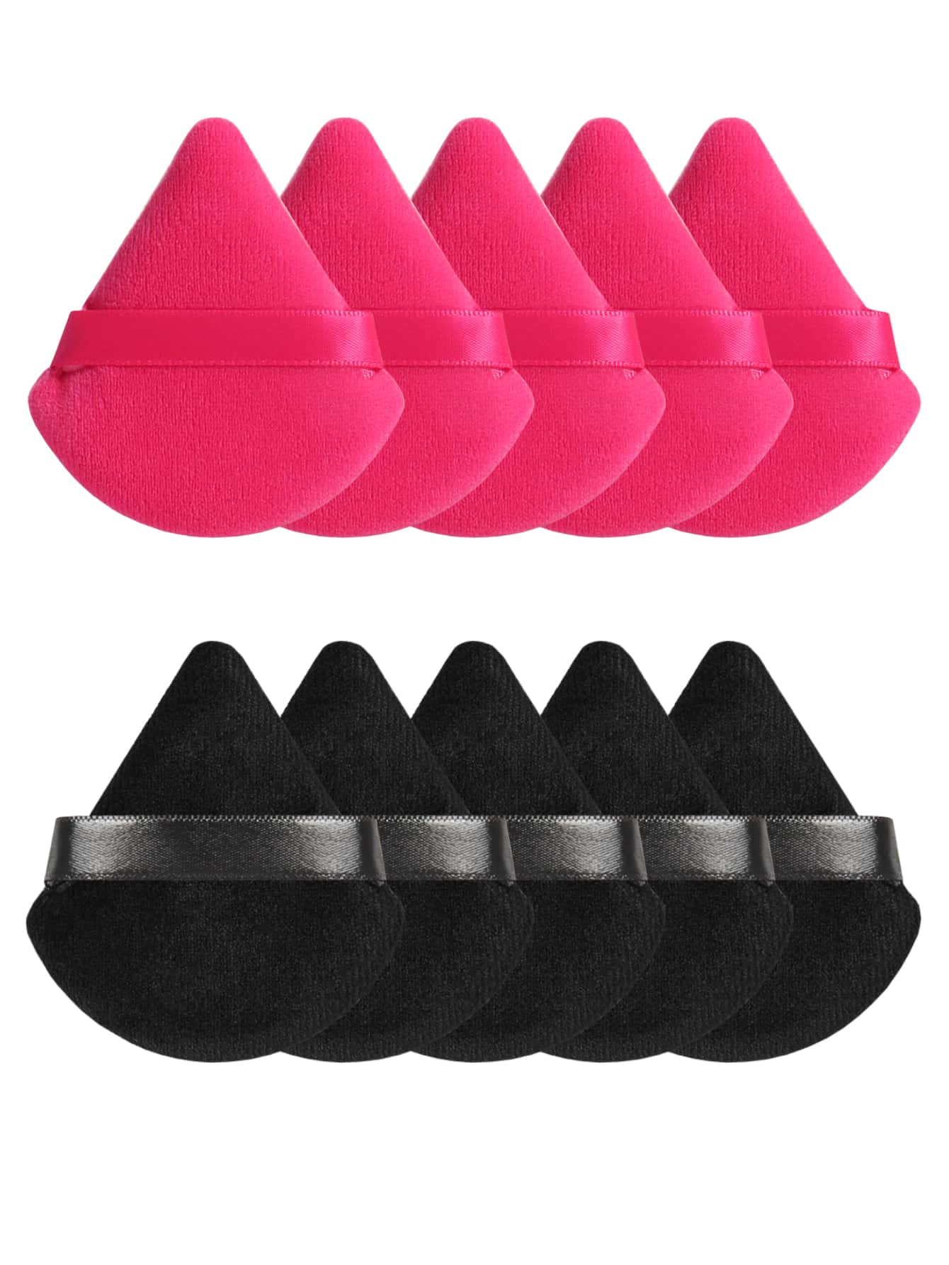 10pcs Triangle Shaped Velvet Loose Powder Puff Designed For Contouring, Eye & Corner Areas, Makeup Sponge Foundation Mixing Container, Suitable For All Skin Types.,Makeup,Cheap,Room Decor,Vanity,Trave