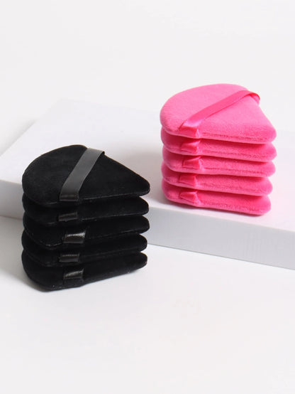 10pcs Triangle Shaped Velvet Loose Powder Puff Designed For Contouring, Eye & Corner Areas, Makeup Sponge Foundation Mixing Container, Suitable For All Skin Types.,Makeup,Cheap,Room Decor,Vanity,Trave