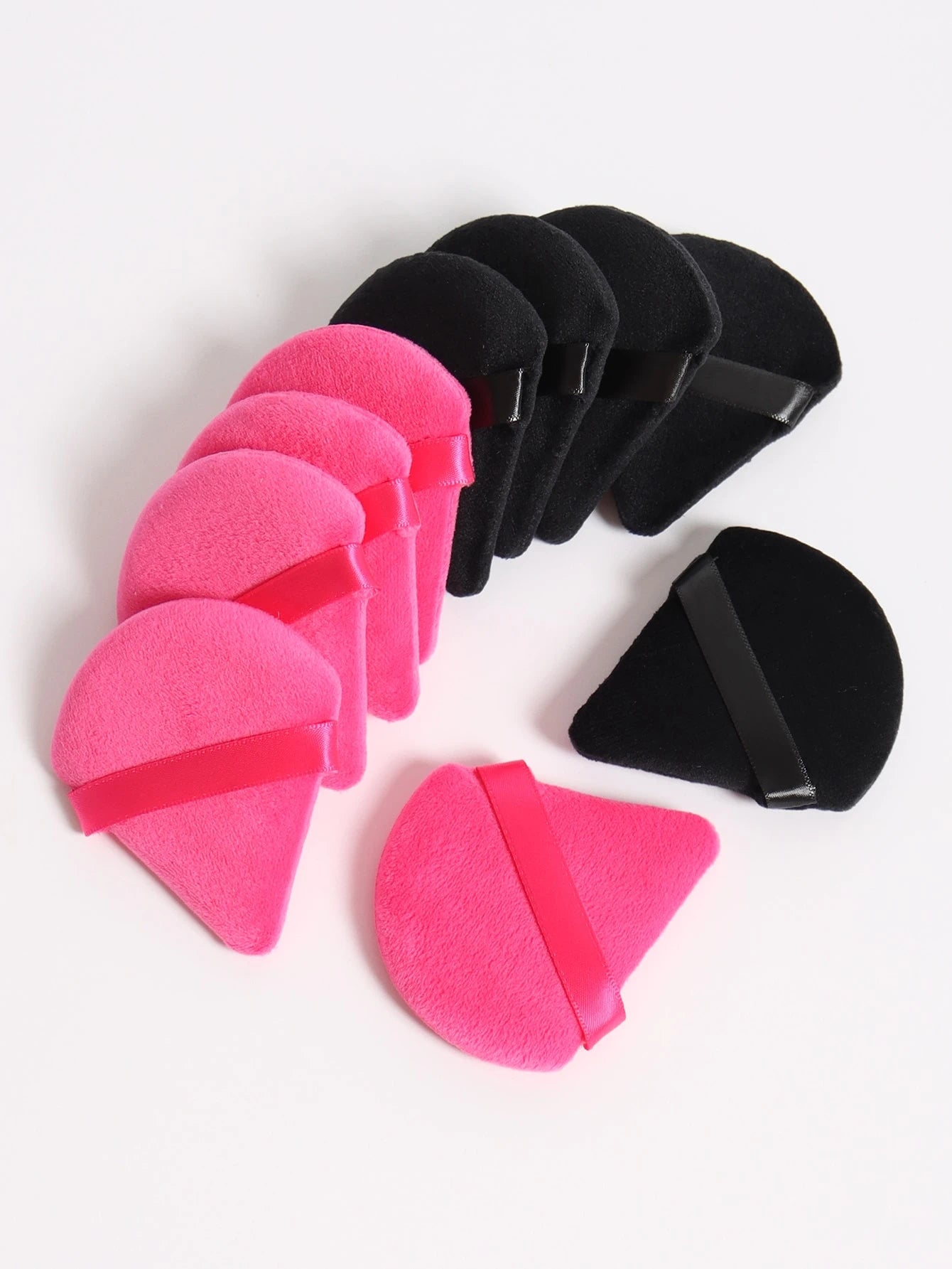 10pcs Triangle Shaped Velvet Loose Powder Puff Designed For Contouring, Eye & Corner Areas, Makeup Sponge Foundation Mixing Container, Suitable For All Skin Types.,Makeup,Cheap,Room Decor,Vanity,Trave
