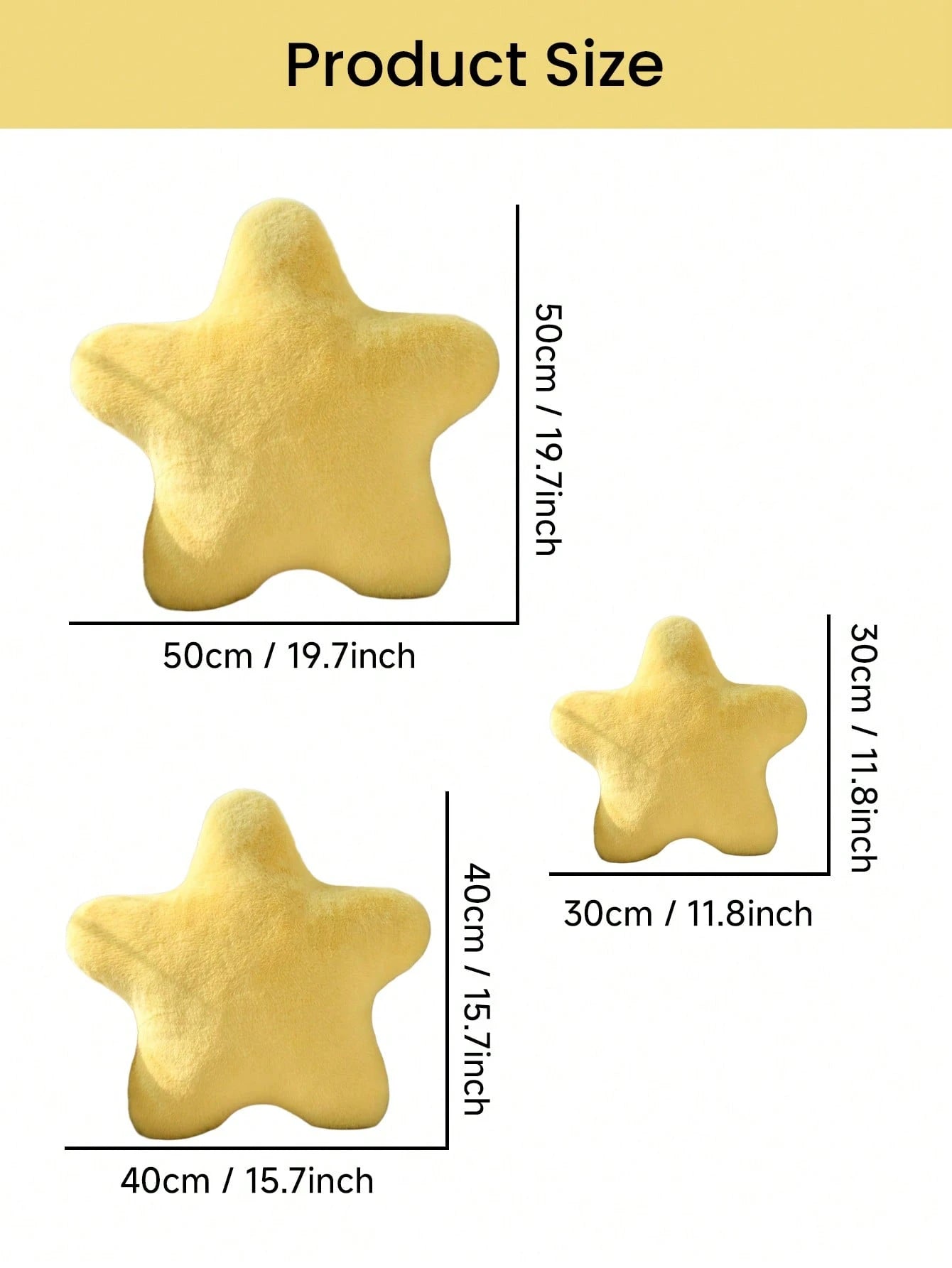 11.81"/15.74" Cute Star Shaped Throw Pillow, Soft Faux Fur Material, Christmas Home Decor For Sofa, Bedroom, Living Room, Great Christmas Gift For Family And Friends