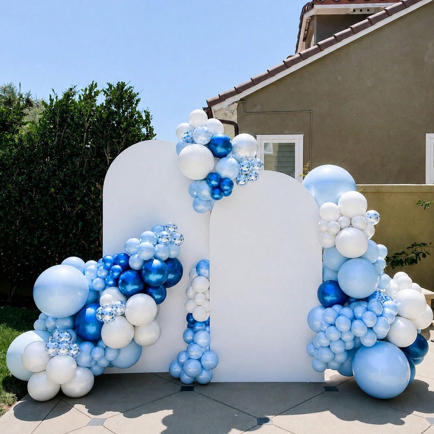 115pcs Blue Balloon Arch Set, Suitable For Wedding, Bride, Gift, Baby Shower, Birthday Party Decoration, Foil Sequin Balloons