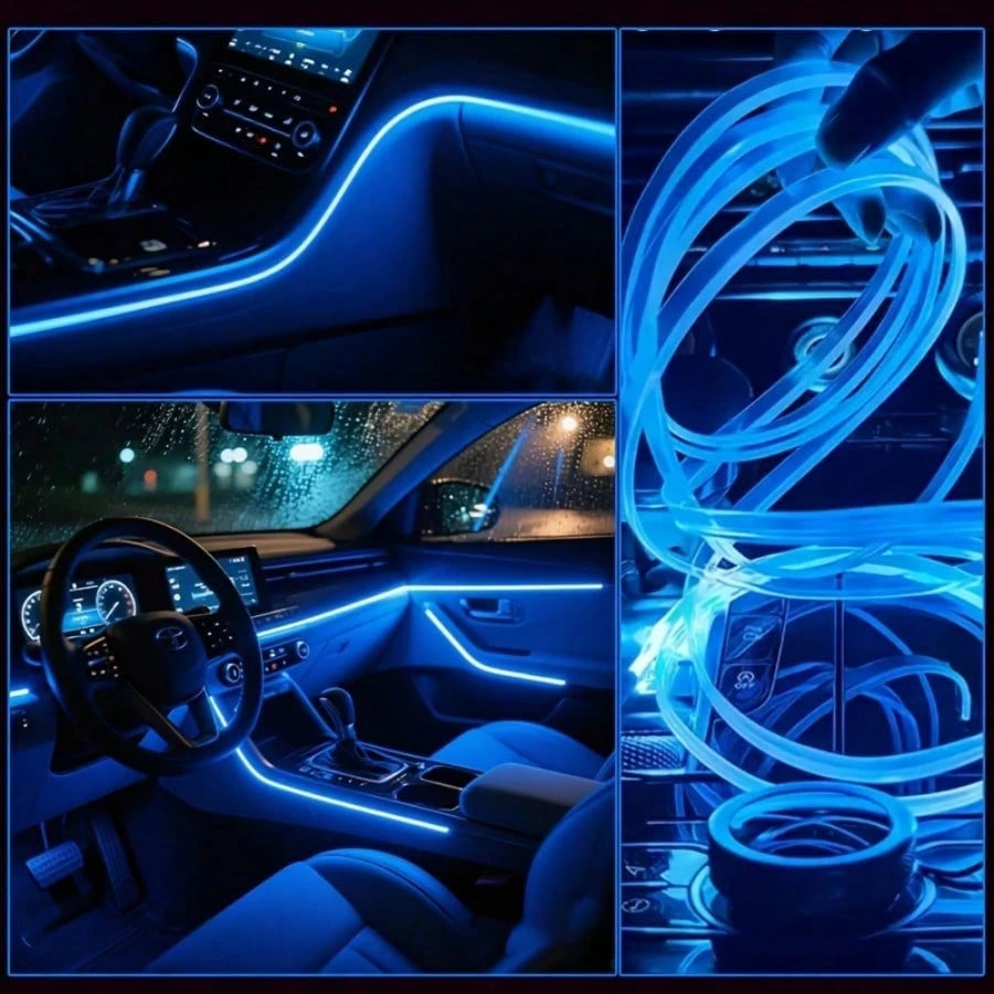 118 Inches/3 Meters- USB-Powered DIY Mood Light Strip, Multi-Color Christmas Mood Light Strip For Car Interiors, Car Decoration Mood Light Strip, App-Controlled Music Sync, 5V, No Battery