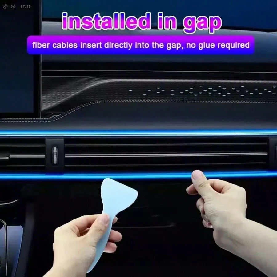 118 Inches/3 Meters- USB-Powered DIY Mood Light Strip, Multi-Color Christmas Mood Light Strip For Car Interiors, Car Decoration Mood Light Strip, App-Controlled Music Sync, 5V, No Battery