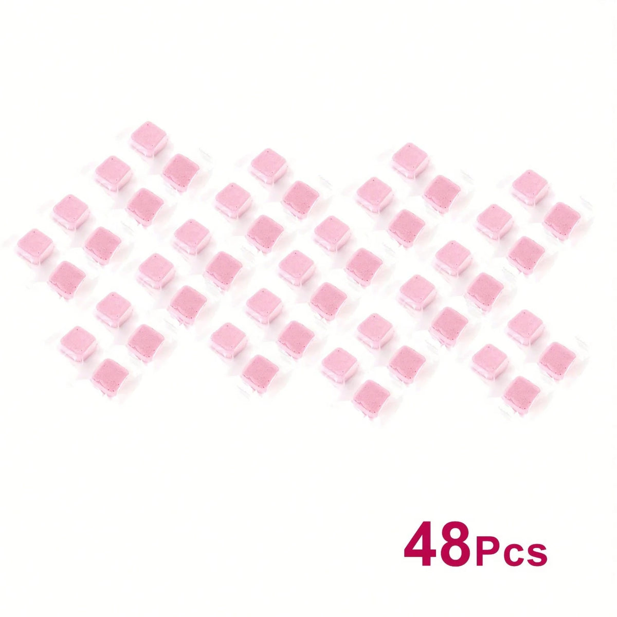 12/24/48pcs Automatic Toilet Bowl & Tank Cleaner Tablets- No Residue,Fragrance-Free Multi-In-1 Cleaning For Deep Cleaning & Freshness- Commercial & Home Bathroom Use (Pink Clean Bubbles),Efficient C