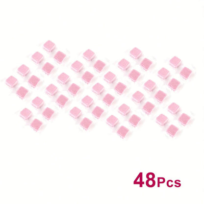 12/24/48pcs Automatic Toilet Bowl & Tank Cleaner Tablets- No Residue,Fragrance-Free Multi-In-1 Cleaning For Deep Cleaning & Freshness- Commercial & Home Bathroom Use (Pink Clean Bubbles),Efficient C