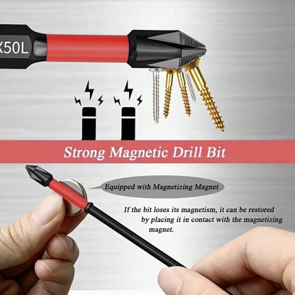 12/7/1pc, S2 Steel Magnetic Screwdriver Bit Set, Anti-Slip Shock-Resistant Magnetic Screwdriver Drill Bits, Durable Magnetic Anti-Slip Drill Bit Set- Made Of S2 Steel And Hex Shank, High Quality, Dur