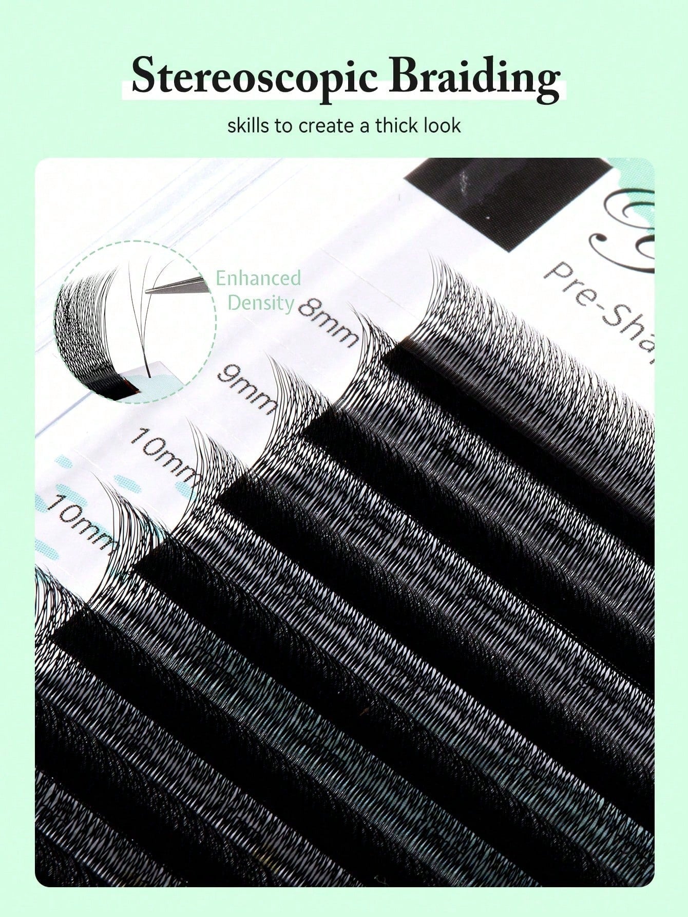 12 Rows B/C/CC/D Curl 3D W-Shaped Pre-Made Fan Lashes W Lashes 3D Clover False Eyelashes Single Lash Seamless Voluminous Lash Extensions Lash Artist Supplies False Eyelashes Lash Extensions Partial Fa