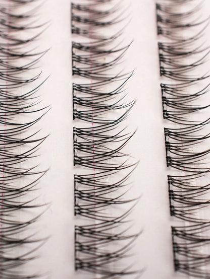 120Pcs Self-Adhesive Mermaid Lashes, No Glue Needed DIY, Curled & Natural Extended Appearance, Shiny Eyes, Soft & Comfortable Fuller Dramatic Eyelash Shape. Lightweight & Reusable, Perfect Makeup, Gre