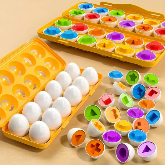 12pcs Egg Educational Matching Early Childhood Education Toy,Simulated Disassembly Eggs, Egg Filling Toy, Not Electrical, No ElectricityNeededchristmas Stocking Stuffers, Christmas Stocking Stuffers