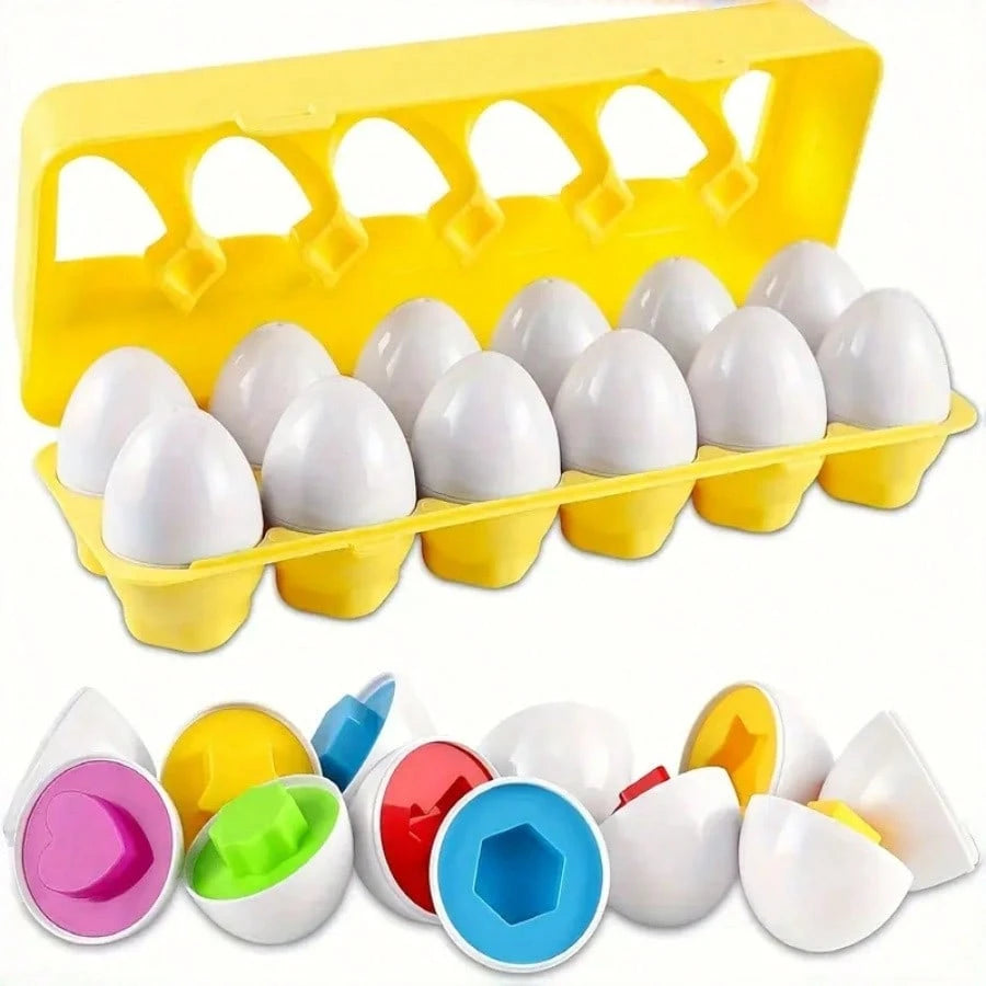 12pcs Egg Educational Matching Early Childhood Education Toy,Simulated Disassembly Eggs, Egg Filling Toy, Not Electrical, No ElectricityNeededchristmas Stocking Stuffers, Christmas Stocking Stuffers