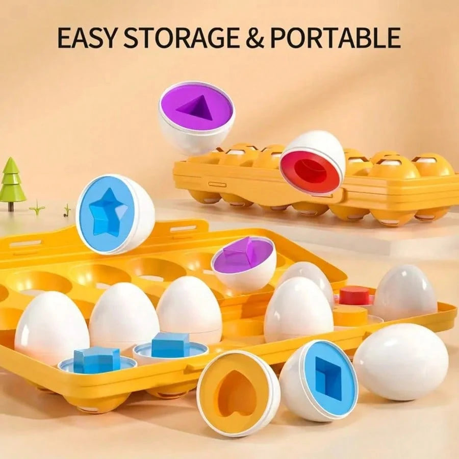 12pcs Egg Educational Matching Early Childhood Education Toy,Simulated Disassembly Eggs, Egg Filling Toy, Not Electrical, No ElectricityNeededchristmas Stocking Stuffers, Christmas Stocking Stuffers