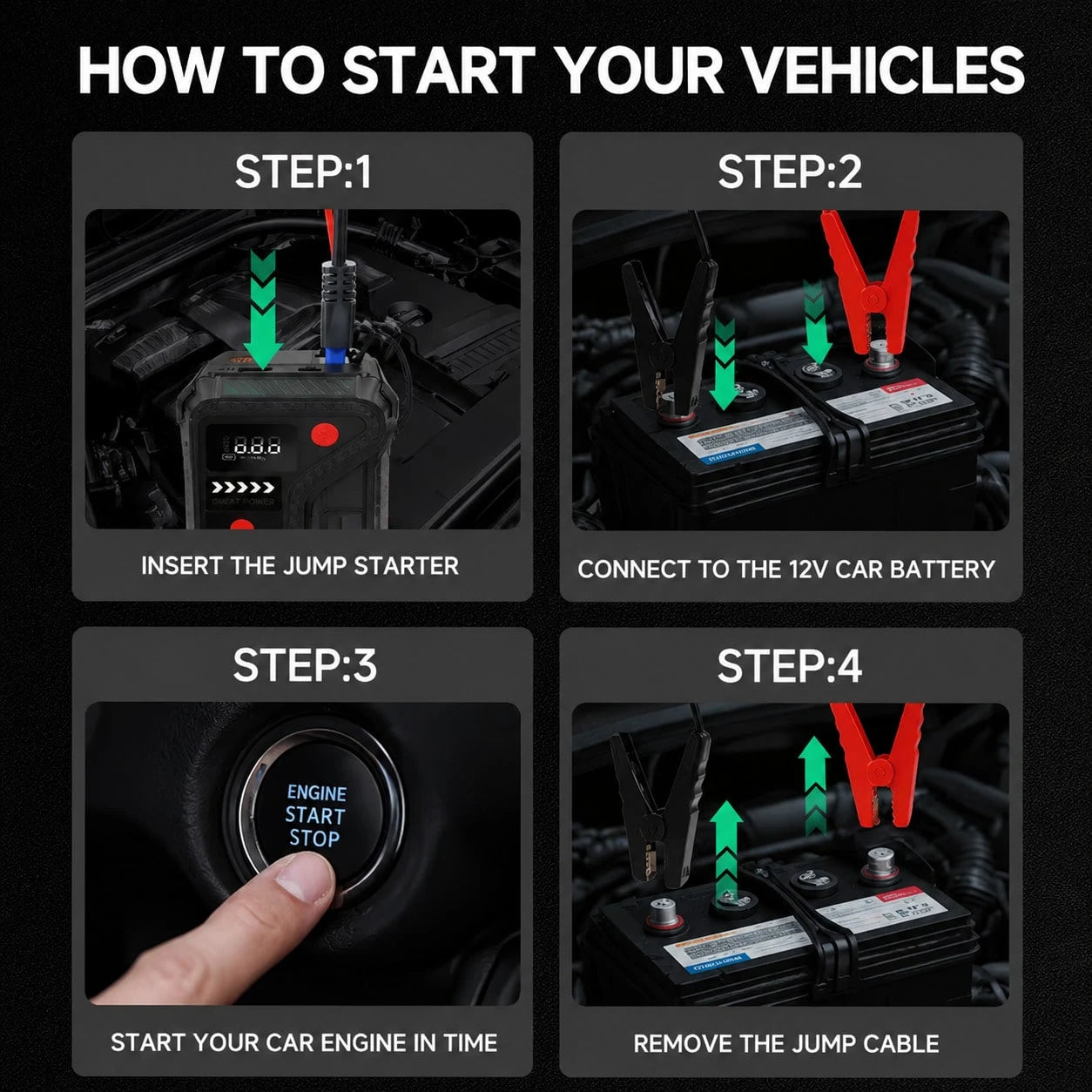 13000A-15000A, Peak 250PSI, 12V, 17-In-1 Portable Jump Starter With Air Compressor Function, 5000mAh, Car Jump Starter With Air Pump, Jump Starter Accessories, Auto Repair Tools, Car Battery Charger