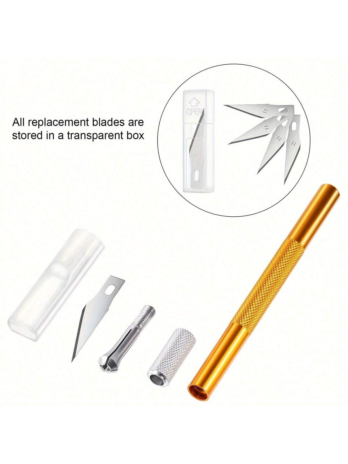 13pcs/Box Precision Handcraft Knife Set- Aluminum Alloy, Ideal For Paper Cutting And DIY Projects, Manual Carving Pen Tools- For Crafts And DIY Enthusiasts- Perfect Gift For Artists And Makers