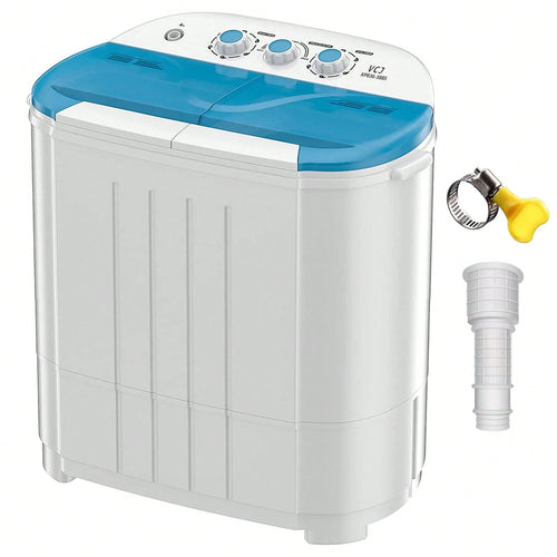 14.5 Lbs Portable Washing Machine, Twin Tub Washing Machine Laundry Compact Washer Spinner Combo, 9.5 Lbs Washer And 5 Lbs Spinner Dryer For Apartments RVs And Dorms