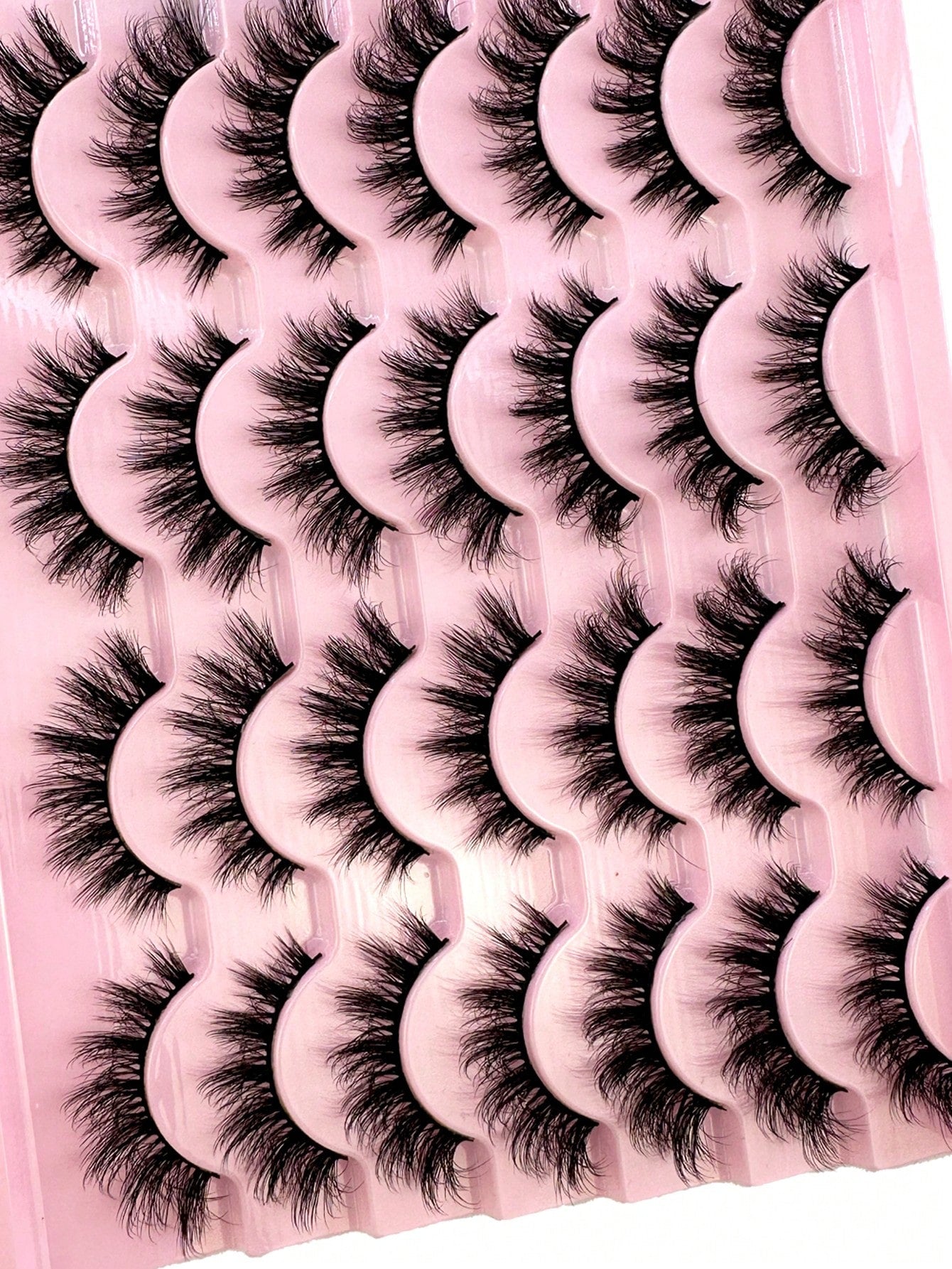 14 Pairs Comic Style Faux Mink Cat Eye False Eyelashes Natural Thick Voluminous False Eyelashes Travel Essential Makeup Tools