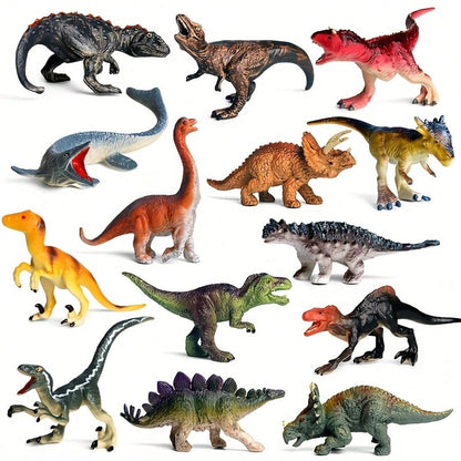 14pcs Medium Dinosaur Set- Dinosaur Toys- Dinosaur Lover Gift- Party Favors, Educational Models, Birthday And Christmas Gifts