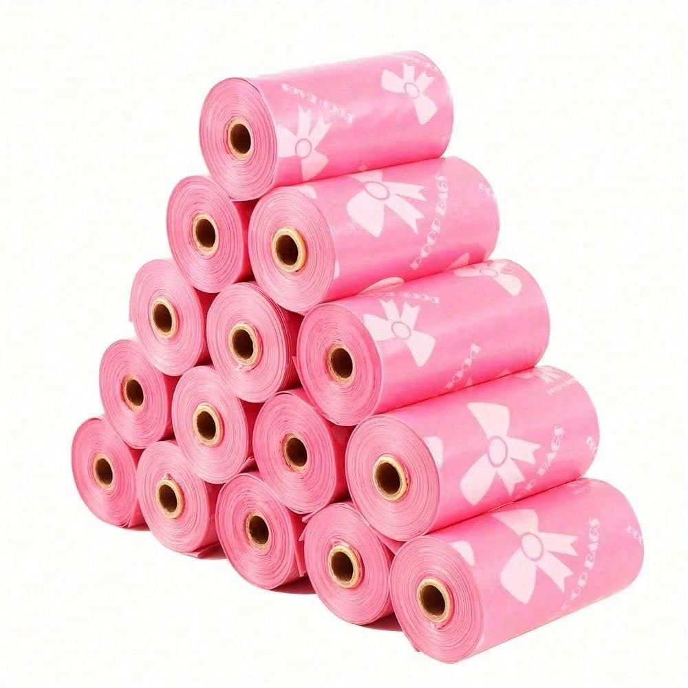 150 Count Extra Thick Dog Waste Bags, Leak-Proof Polyethylene Trash Bags, Unique Patterns, Beautiful Colors, Suitable For Cats And Dogs, Adorable Pet Cleaning Supplies, Multi-Purpose Cleaning Bags, Va