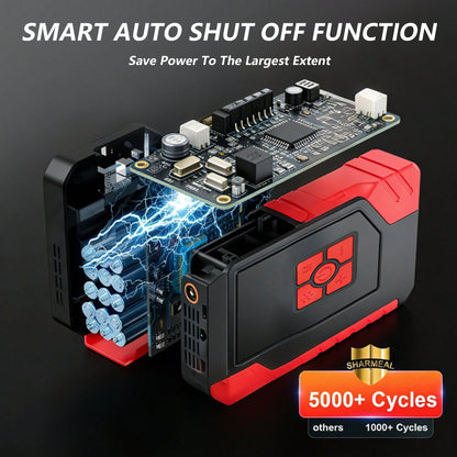 15000A Peak 250PSI 12V 17-In-1 Portable Jump Starter With Air Compressor, 5000mAh, Car Battery Charger, Car Jump Starter With Air Pump, Jump Starter Accessories, Auto Repair Tools, LED Flashlight, Bat
