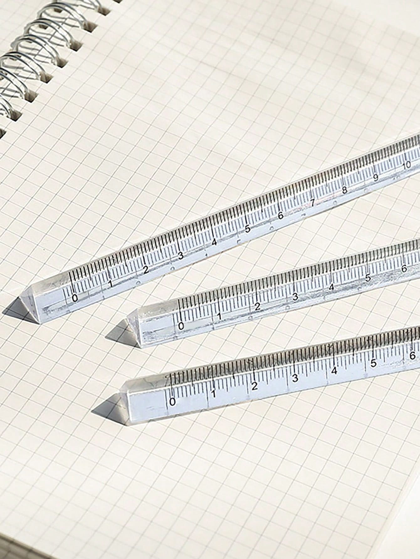 15cm/20cm Clear Plastic Triangular Ruler, 3D Triangular Ruler, Stationery For Grade 1 Students, Multi-Color Options,Rulers, Back To School
