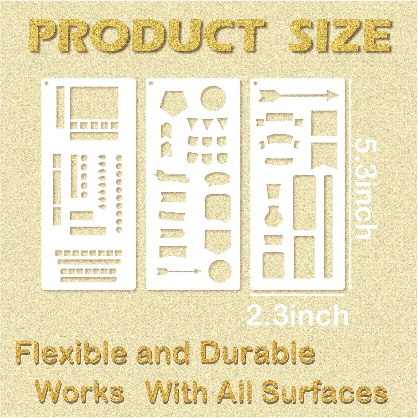 15Pcs Journal Stencils Planner Stencils Set For Scrapbooking Handmade Flexible Record Template Journal Stencil For Journaling Notebook Scrapbook Diary Checklist DIY Crafts(Planner15)
