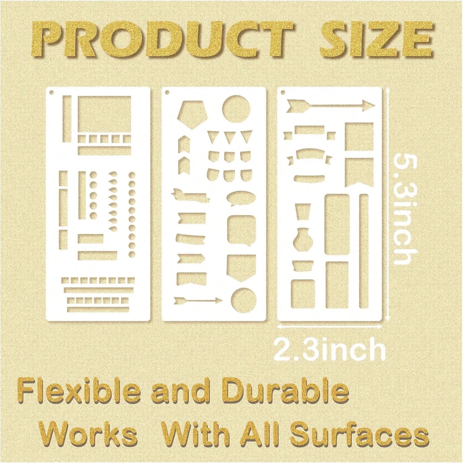 15Pcs Journal Stencils Planner Stencils Set For Scrapbooking Handmade Flexible Record Template Journal Stencil For Journaling Notebook Scrapbook Diary Checklist DIY Crafts(Planner15)
