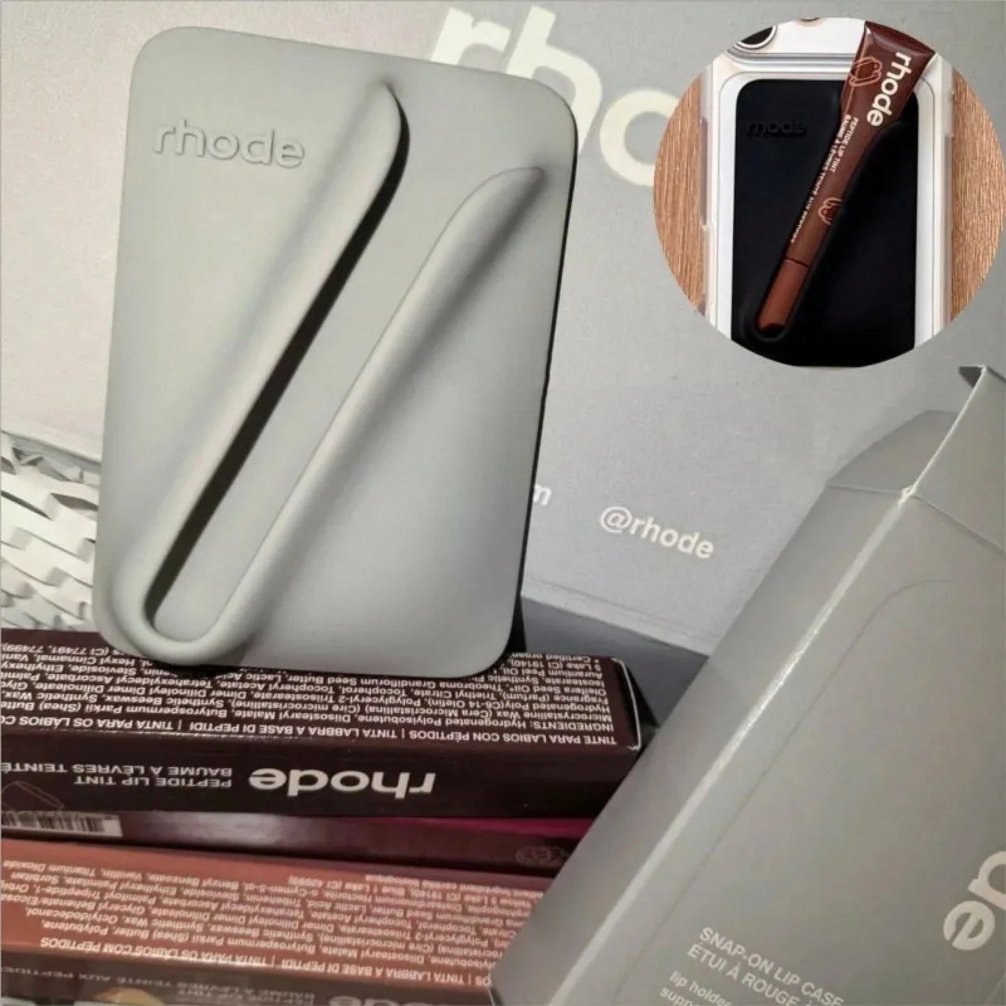 17 15 16 14 13 12 11 Pro Rhod Magnetic LIP Lip Holder With Gloss Phone Cases,Magnetic Lip Gloss Storage Glossy Phone Case For Series 17, 15, 16, 14, 13, 12, 11 With Single Magnetic Patch Or Storage P