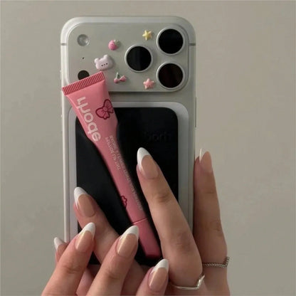 17 15 16 14 13 12 11 Pro Rhod Magnetic LIP Lip Holder With Gloss Phone Cases,Magnetic Lip Gloss Storage Glossy Phone Case For Series 17, 15, 16, 14, 13, 12, 11 With Single Magnetic Patch Or Storage P