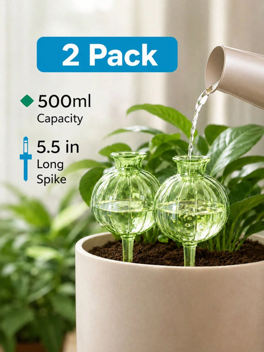 17.5oz Automatic Slow Release Plant Watering System, Indoor/Outdoor Gardening Tool, No Electricity Needed, Suitable For Succulents And Fresh Flowers, Self-Watering Decor, Gift For Plant Lovers